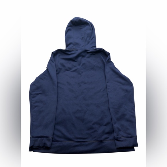 Under Armour Navy Blue Hoodie Pullover Logo XL Loose Fit - Picture 5 of 9